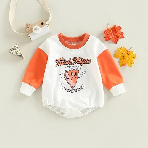 Miniatura 3 de FYBITBO Traje de Halloween para bebé recién nacido, sudadera de manga larga, mameluco de burbujas, linda ropa de Halloween
