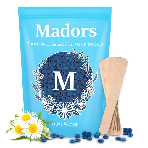 Miniatura 11 de Madors Perlas de cera dura para depilación – Kit de granos de cera de 1 libra/16 onzas con 10 barras aplicadoras de cera para todo el cuerpo, cara