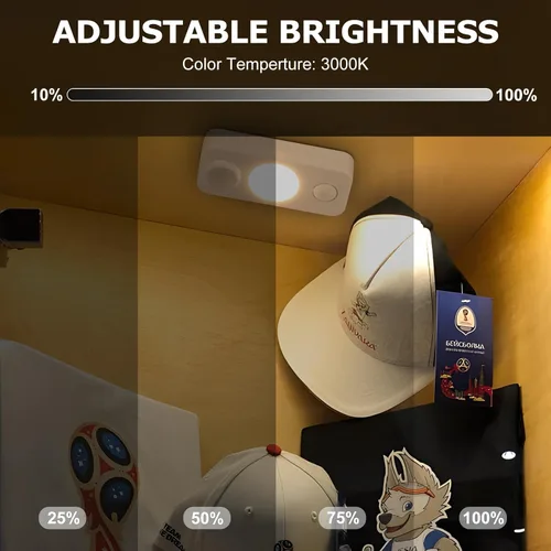 Miniatura 5 de NIEGNOWOO Luces LED con sensor de movimiento en forma de disco, recargables, luces de gabinete, se adhieren, luz nocturna LED inalámbrica