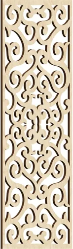 Miniatura 43 de Eveline - Paneles decorativos de pared de madera con calado, 13 3/8 pulgadas de ancho x 34 3/8 pulgadas de alto x 3/8 de alto, roble rojo rojo