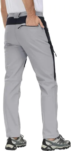 Miniatura 3 de MAGCOMSEN Men's Winter Pants Snow Pants Fleece Lined Water Resistant 4 Zip Pockets Skiing Pants