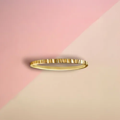 Miniatura 7 de Melanie Golden Jewelry Rugged Stacking Rings Silver, Gold, or Rose Gold Lined Hammered Stackable Ring Bands (2.5, 14K Gold Fill)