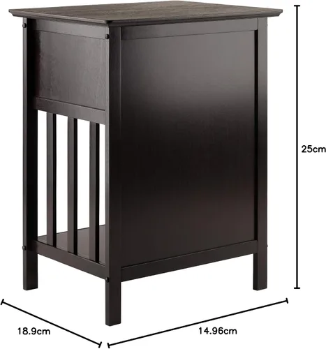 Miniatura 2 de Winsome Marcel - Mesa decorativa, café, 18.9 x 14.96 x 25 pulgadas