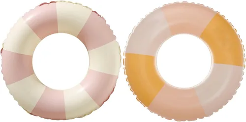 Miniatura 8 de Flotadores de piscina para niños de 5 a 10 años, tubos inflables con rayas simples, bonitos anillos de natación, flotadores, juguetes acuáticos