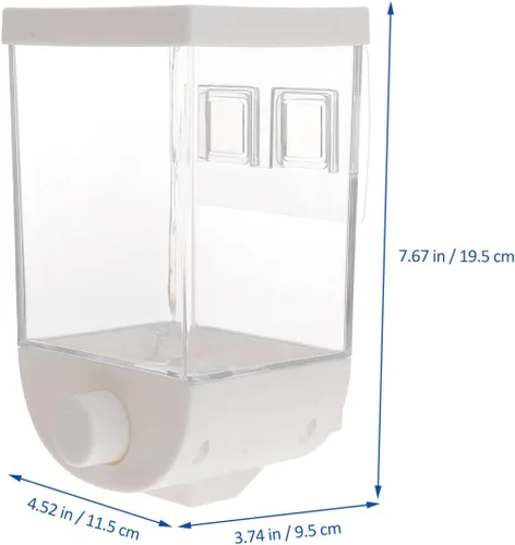 Miniatura 4 de DOITOOL Recipiente de almacenamiento montado en la pared, dispensador hermético de cereales de 33.3 onzas con diseño colgante para organización
