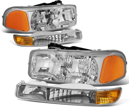 Miniatura 9 de DNA MOTORING HL-OH-SIE994P-BK-AM - Faros delanteros de esquina color ámbar compatibles con Sierra 99-07 / 00-06 Yukon XL 1500 2500