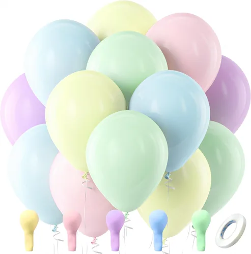 Miniatura 50 de Bezente - Globos de 12 pulgadas de látex con confeti para bodas, graduaciones, despedidas de soltera y cumpleaños, aptos para helio, dorado, 60