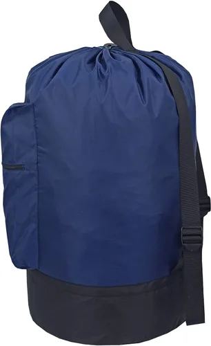 Miniatura 7 de Mochila lavable con bolsillo con cremallera, bolsa de ropa resistente, 2 correas de hombro ajustables fuertes con cierre de cordón para viajes