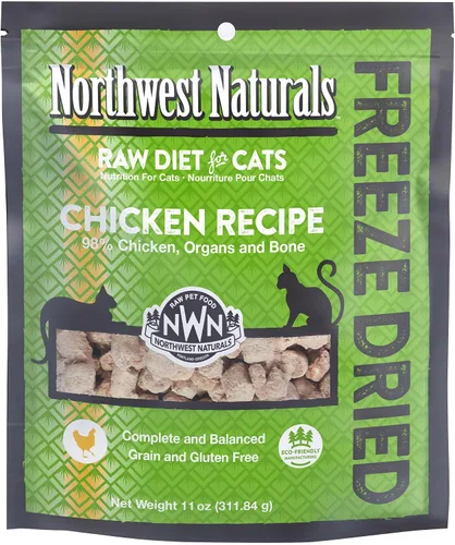 Miniatura 11 de Northwest Naturals Alimento liofilizado de carne de res y trucha para gatos y gatitos, bocados del tamaño de un bocado, saludable, limitado