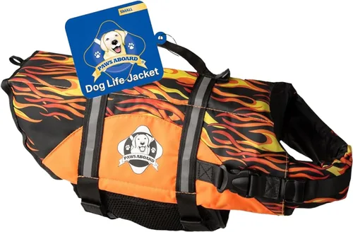 Miniatura 21 de Chaleco salvavidas para perros – Chaleco de natación para perros, ajustable, reflectante, cómodo, varios colores, patrones, chaleco de natación