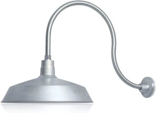 Miniatura 18 de 17 pulgadas. RLM Warehouse - Pantalla con brazo de cuello de cisne y bombilla Led A19 5000K de 9W
