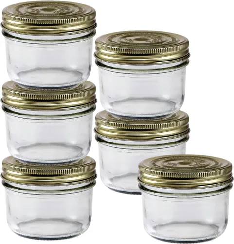 Miniatura 9 de Le Parfait Familia Wiss - Tarros de vidrio de boca ancha de 7 onzas (6.8 fl oz), paquete de 6 unidades, fabricados en Francia, tapa hermética de 2