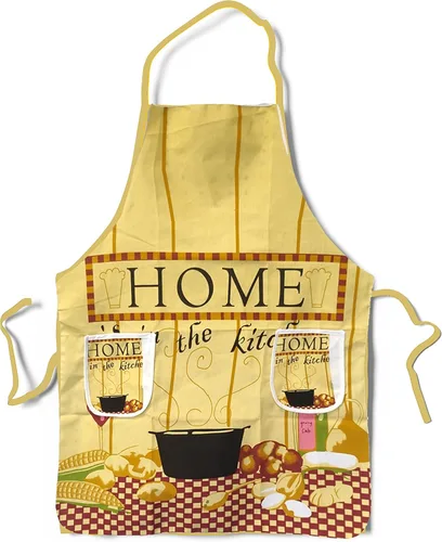 Miniatura 4 de UNIWARE Delantal de cocina impreso con bolsillo para cocinar, cocineros, 100% algodón, 24 "x 31" (61 x 78 cm)