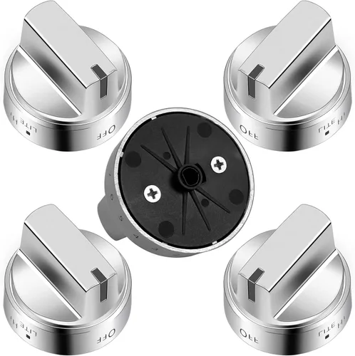 Miniatura 6 de AMI PARTS Perilla de Estufa de Gas de Acero Inoxidable WB03X24818 Repuesto, Compatible con Perillas de Estufa GE PS11729081 AP5989029 Repuesto
