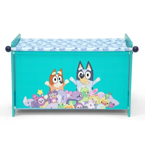 Miniatura 5 de Delta Children – Caja de juguetes Bluey con tapa de tela retráctil