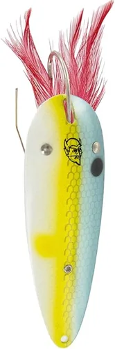 Miniatura 20 de Dardevle Dardevlet Weedless Nickel Back 3/4 oz Fishing Spoons Rojo/Blanco