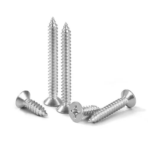 Miniatura 6 de Tornillos de chapa metálica de cabeza plana #14 x 3, tornillos para madera, autoroscantes, acero inoxidable 18-8 (304), 25 unidades Plateado