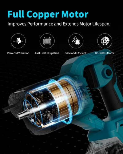 Miniatura 4 de Herramienta vibradora de hormigón inalámbrica compatible con batería Ma-kita de 18 V, vibrador de hormigón de 600 W con eje de 3.8 pies, herramienta