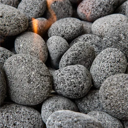 Miniatura 3 de Roca de fuego roja de 1 a 2 pulgadas, guijarros redondos ignífugos y resistentes al calor para fogatas y chimeneas de gas en interiores