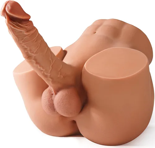 Muñeca Sexual Masculina de 10.8 LB con Consolador Flexible, Isskis Muñecas Sexuales Realistas Pene Enorme de 6.8 Pulgadas para Masturbación