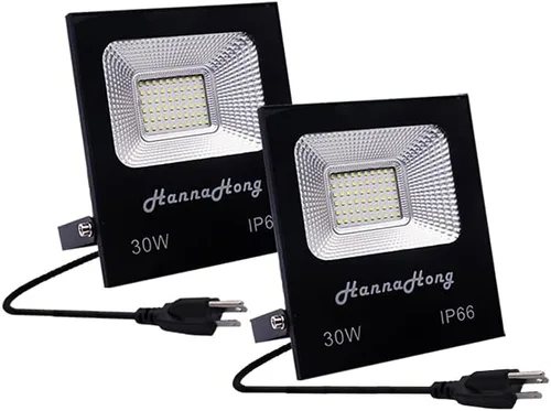 Miniatura 8 de Luz de inundación LED de 10 W con enchufe, luces de seguridad súper brillantes de 1000 lm, luz de trabajo al aire libre impermeable IP66, foco