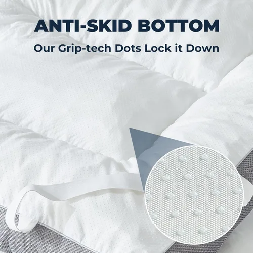 Miniatura 7 de HYPREST Twin XL Mattress Topper, 4 Inch Cooling Cotton Pillow Top with 2000 GSM Shredded Memory Foam Dorm- Soft & Supportive for Back Pain