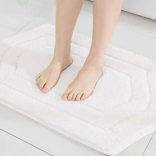 Miniatura 55 de COSY HOMEER Alfombras de Baño Extra Gruesas para Baño - Juegos de Alfombras Antideslizantes de Lino de Baño Suave Felpa 100% Poliéster Fuerte Sala