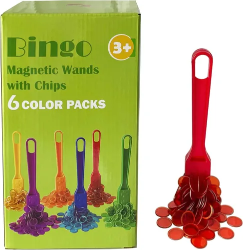 Miniatura 7 de Set de Fichas de Bingo Magnéticas Yuanhe - Varitas Magnéticas de 6 Colores con 600 Fichas Metálicas para Contar y Clasificar, Actividades Educativas