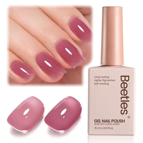 Miniatura 59 de Beetles - Esmalte de uñas de gel marrón de 0.5 onzas fluidas (15ml), esmalte de uñas de gel para remojar con lámpara LED UV, esmalte de uñas en gel