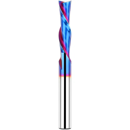 Miniatura 15 de EANOSIC 5 brocas de compresión en espiral de 1/4 pulgadas, longitud de corte de 1-1/4 pulgadas, extralargas de 3 pulgadas, fresadora CNC de carburo