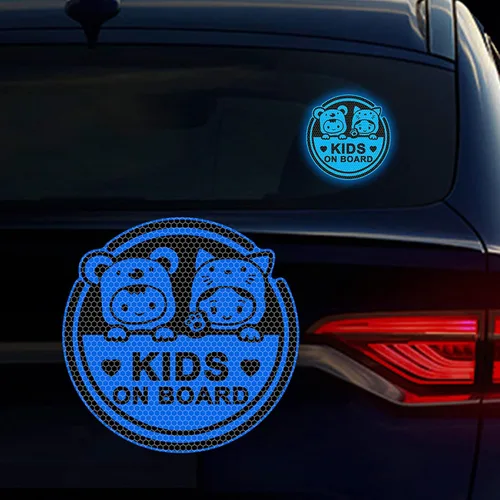 Miniatura 14 de Adhesivo para automóvil de bebé a bordo, 2 unidades, para niños a bordo, súper fuerte, reflectante, para dos bebés en el automóvil, calcomanías
