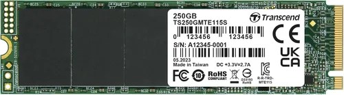 Miniatura 15 de Transcend SSD M.2 2280 de 128 GB, hasta 1,500 MB/s, compatible con computadora de escritorio Ultrabook, SSD PCIe NVMe Gen3x4, unidad de estado