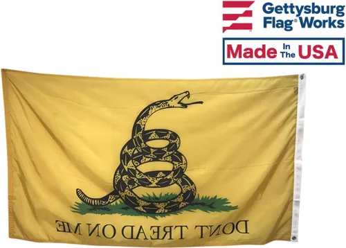 Miniatura 2 de Bandera Gadsden de 3 x 5 pies, nailon para todo tipo de clima, para exteriores, fabricada en Estados Unidos