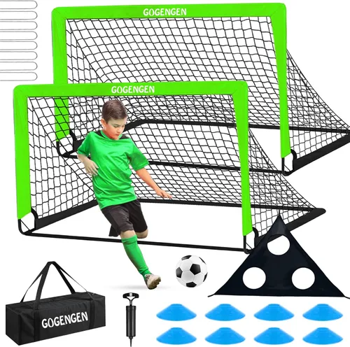 Miniatura 9 de Soccer Goal, 2 of 6x4 Soccer Goals for Backyard with Soccer Net, Soccer Ball, Target, Cones, Soccer Training Equipment for Toddler Kids Youth
