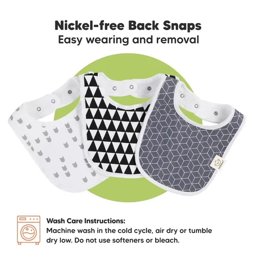 Miniatura 9 de Paquete de 8 baberos orgánicos para niños y niñas, baberos de algodón suave para babear y dentición para bebés niñas y niños, extra absorbentes