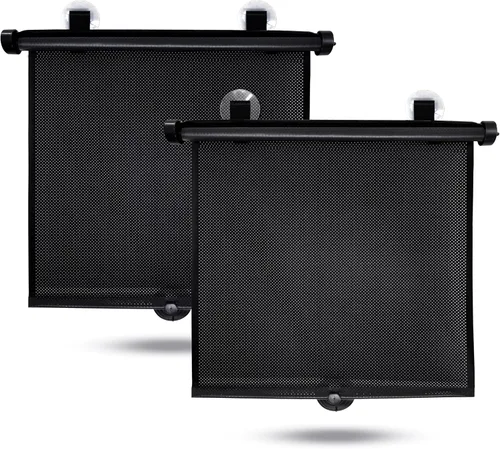 EcoNour Persianas de ventana de coche para bebé (paquete de 2) – Actualizadas | Persianas para ventana lateral | Viene con ventosas mejoradas y