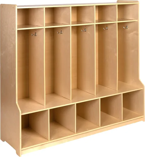 Miniatura 15 de Flash Furniture Hercules - Armario de madera de 2 secciones para el aula escolar para uso comercial o doméstico, seguro, diseño apto para niños, 24