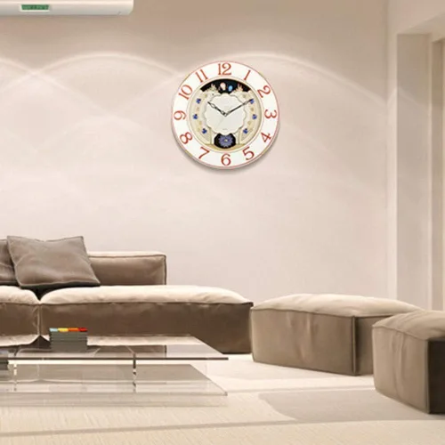 Miniatura 2 de Wall Clock Retro Clock Creative Modern Minimalist Living Room Wall Clock Mute Wall Round Decorative Wall Clocks (41.5 * 41.5CM)