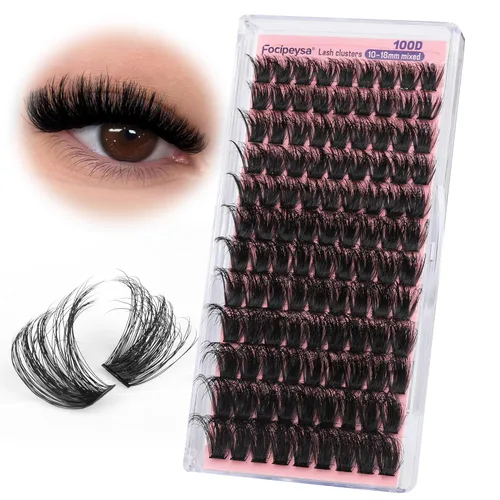 Miniatura 22 de Focipeysa Kit de extensión de pestañas gruesas de volumen completo, kit de extensión de pestañas 40P, kit de extensión de pestañas con pegamento