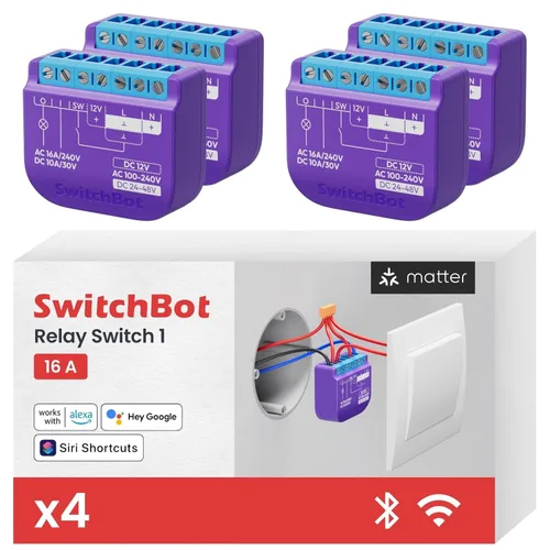 Miniatura 13 de SwitchBot Interruptor de relé inteligente (interruptor de relé 1PM US)