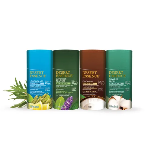 Miniatura 8 de Desert Essence Lavendar Desodorante de árbol de té – 100% libre de plástico, protección natural del olor – Sin aluminio ni parabenos con árbol de té