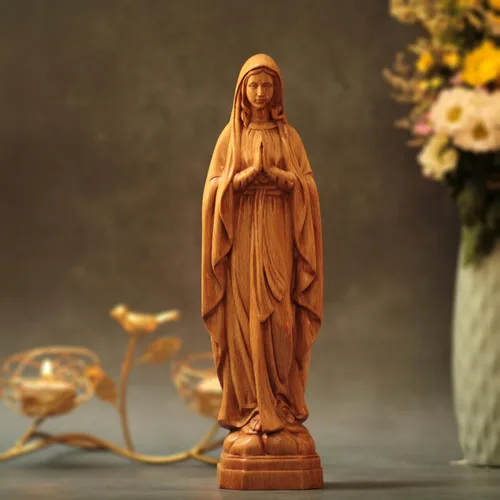 Miniatura 2 de 11.8 Inches Our Lady of Lourdes Catholic Icons Handmade Our Lady Statue Religious Gifts Our Lady of Guadalupe Catholic Art Mothers Day Gifts