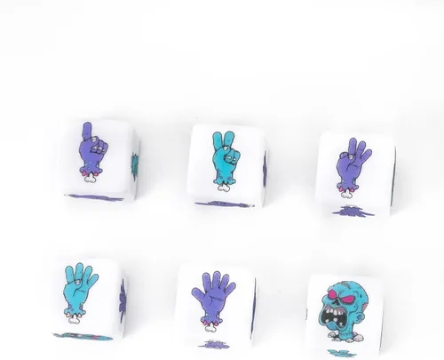 Miniatura 8 de Juego de 10 dados D6 de 16 mm, juego de dados blancos de 6 lados para juegos de mesa RPG A-white