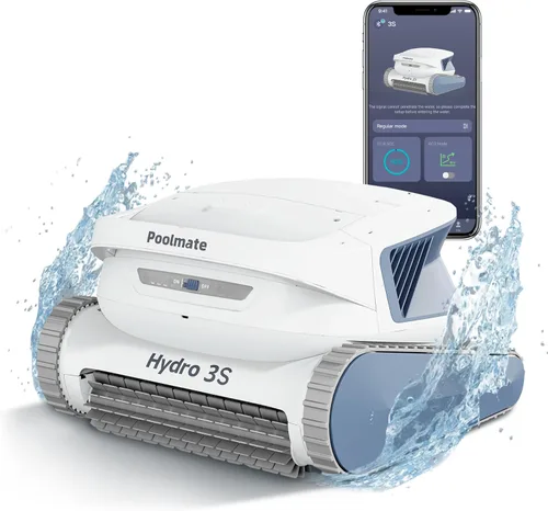 Poolmate Hydro 3S – Robot aspirador de limpieza todo en uno inalámbrico, limpia y fregador, doble limpieza superior, tiempo de ejecución de 5 horas