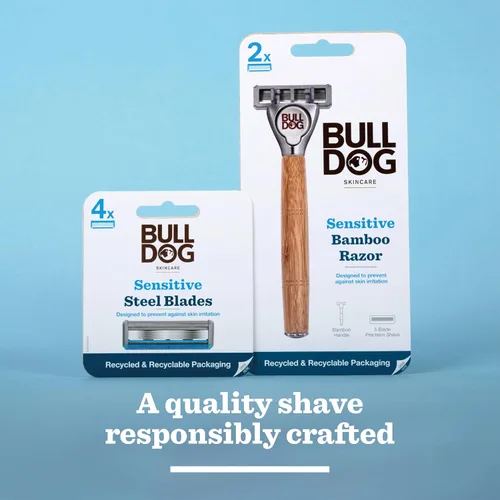 Miniatura 8 de Bulldog Cuidado de la piel - Cuchillas de acero sensibles - Recambios de cuchillas de afeitar para hombre - Contiene 4 cabezales de hoja