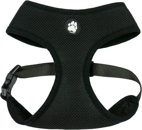 Miniatura 2 de Furhaven Arnés ajustable de malla acolchada para perro - Negro, pequeño