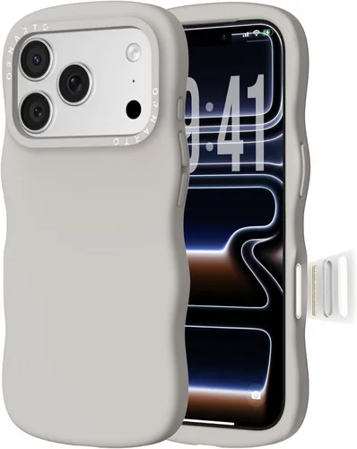 Miniatura 11 de ORNARTO Funda para iPhone 17 Pro de 6.3", Silicona Líquida Ondulada a Prueba de Golpes con Protección contra Caídas con Botón de Control de Cámara
