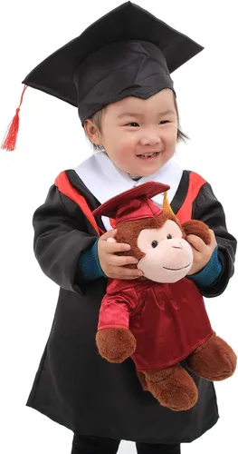 Miniatura 4 de Plushland Juguetes de peluche de cerdo, regalos para el día de graduación, texto personalizado, nombre o logotipo de tu escuela en el vestido, lo