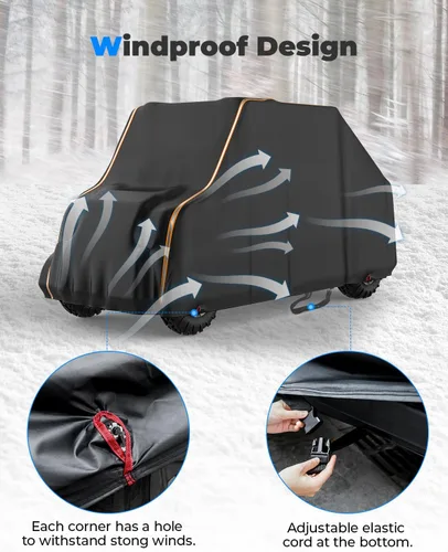 Miniatura 5 de KEMIMOTO Cubierta impermeable 420D UTV de 4 a 6 plazas compatible con Polaris Ranger Crew XP 1000 General RZR XP 4 Talon Pioneer Teryx 4 Uforce U10