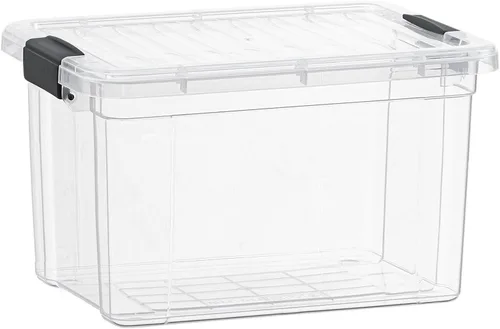 Miniatura 12 de Superio Caja de Almacenamiento Transparente con Tapa, Contenedores de Plástico de 1.85 Quart para Organizar, Cajas Apilables, Libres de BPA, No